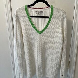 Tommy Hilfiger off-white v-neck Sweater